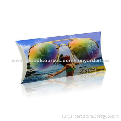 Clear plastic apple pie folding box in offset printing, with soft crease